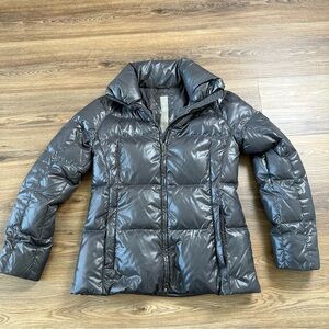 ADD ICON 10 Women's Jacket US 12 Goose Down Puffer Coat‎ Shiny Zip European Chic